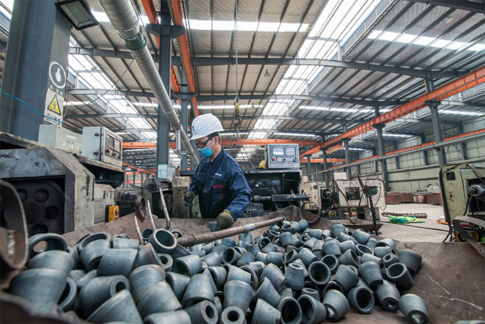 黄山网架配件-锥头加工车间